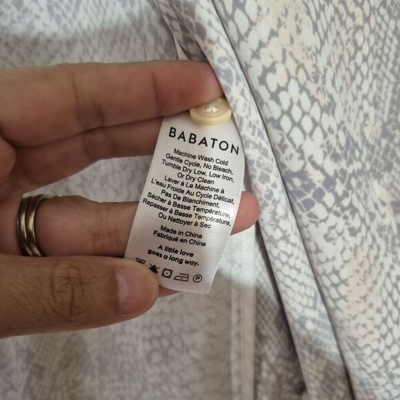 Babaton Women's Snake Animal Print Longline Cardigan Tie Waist Small - Picture 5 of 9